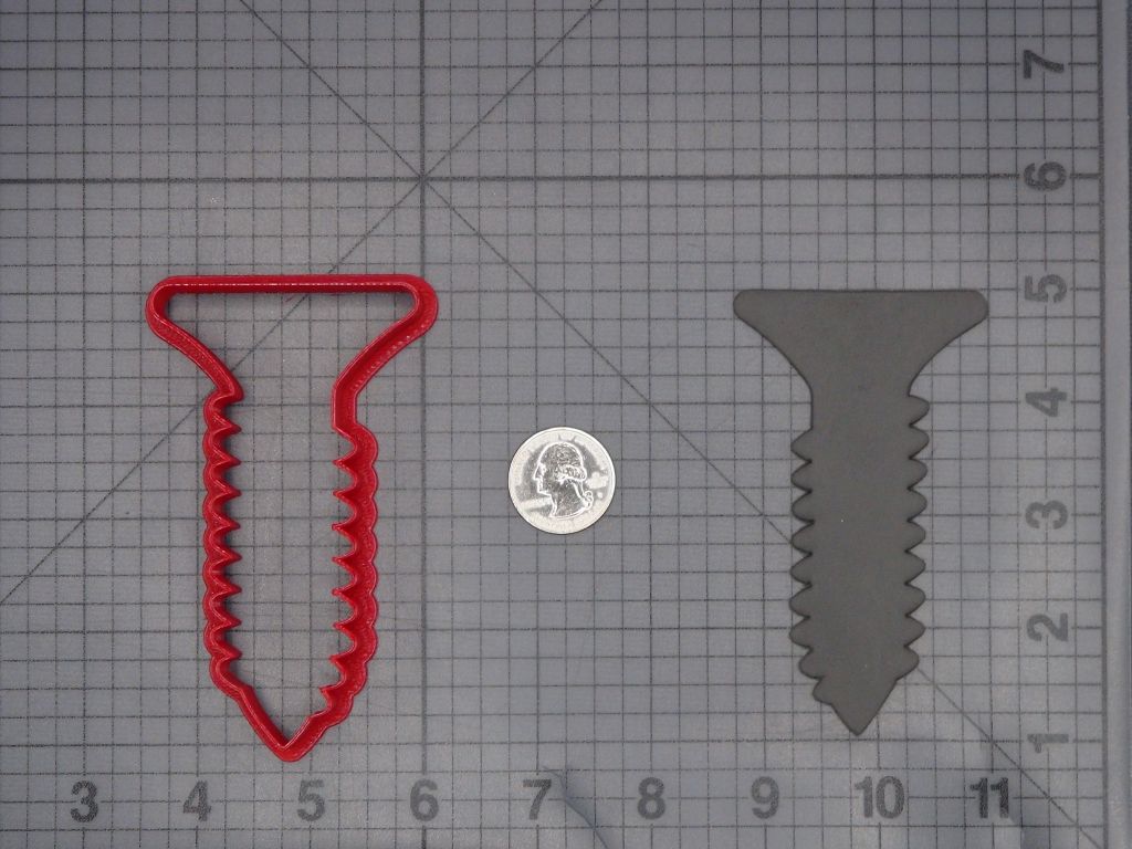 Screw 266-L430 Cookie Cutter Silhouette