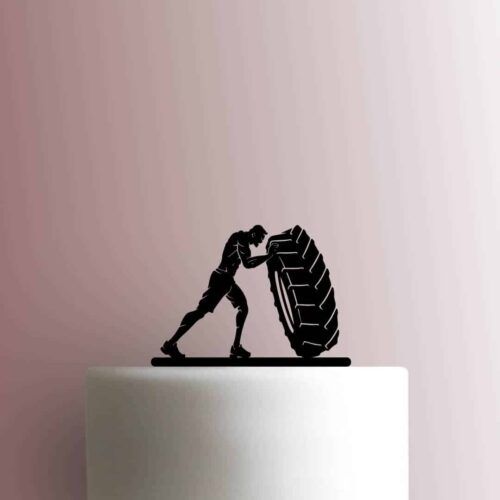 Tire Lifting Exercise 225-C063 Cake Topper