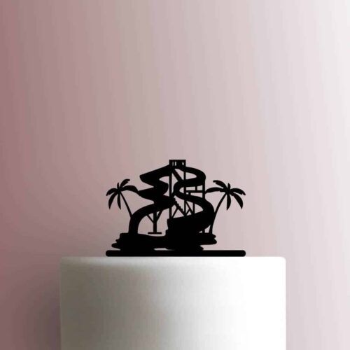 Water Park Water Slides 225-C082 Cake Topper