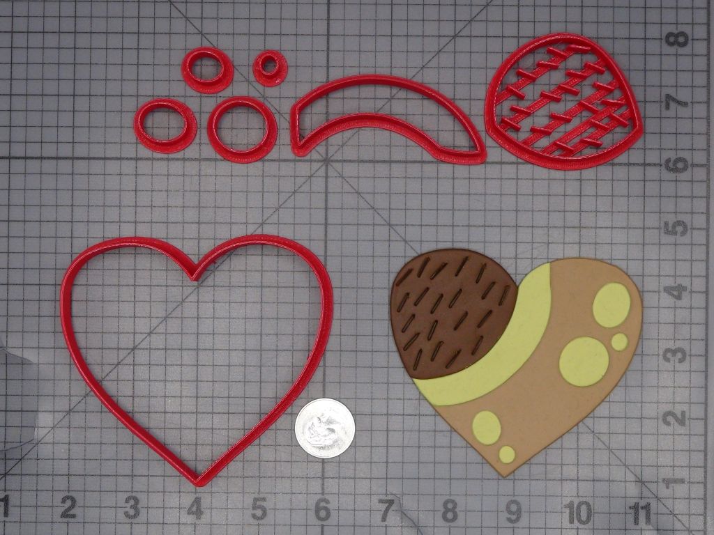 Bluey - Chili Mom Heart 266-L520 Cookie Cutter Set