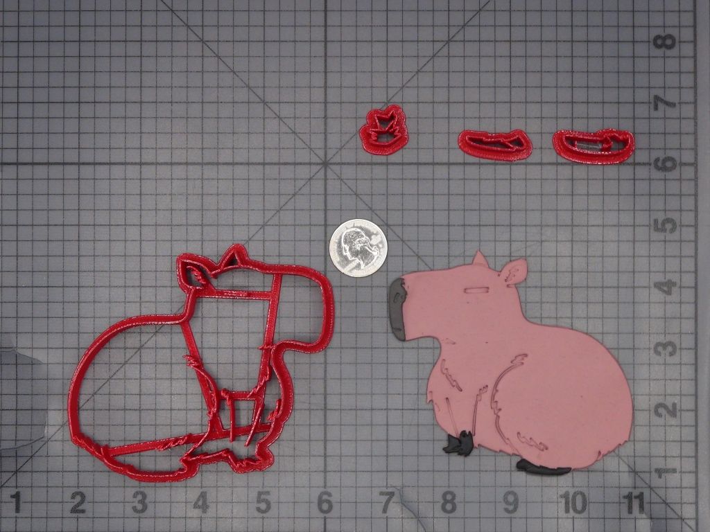 Capybara Body 266-L486 Cookie Cutter Set