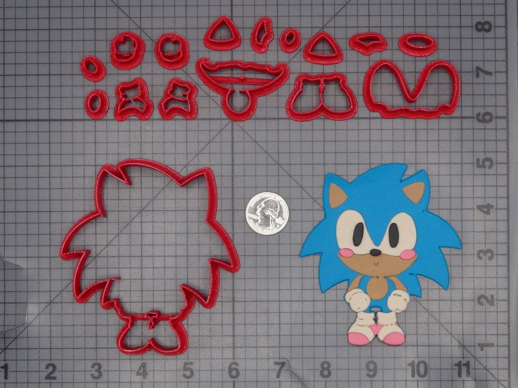 Sonic the Hedgehog Body 266-L535 Cookie Cutter Set