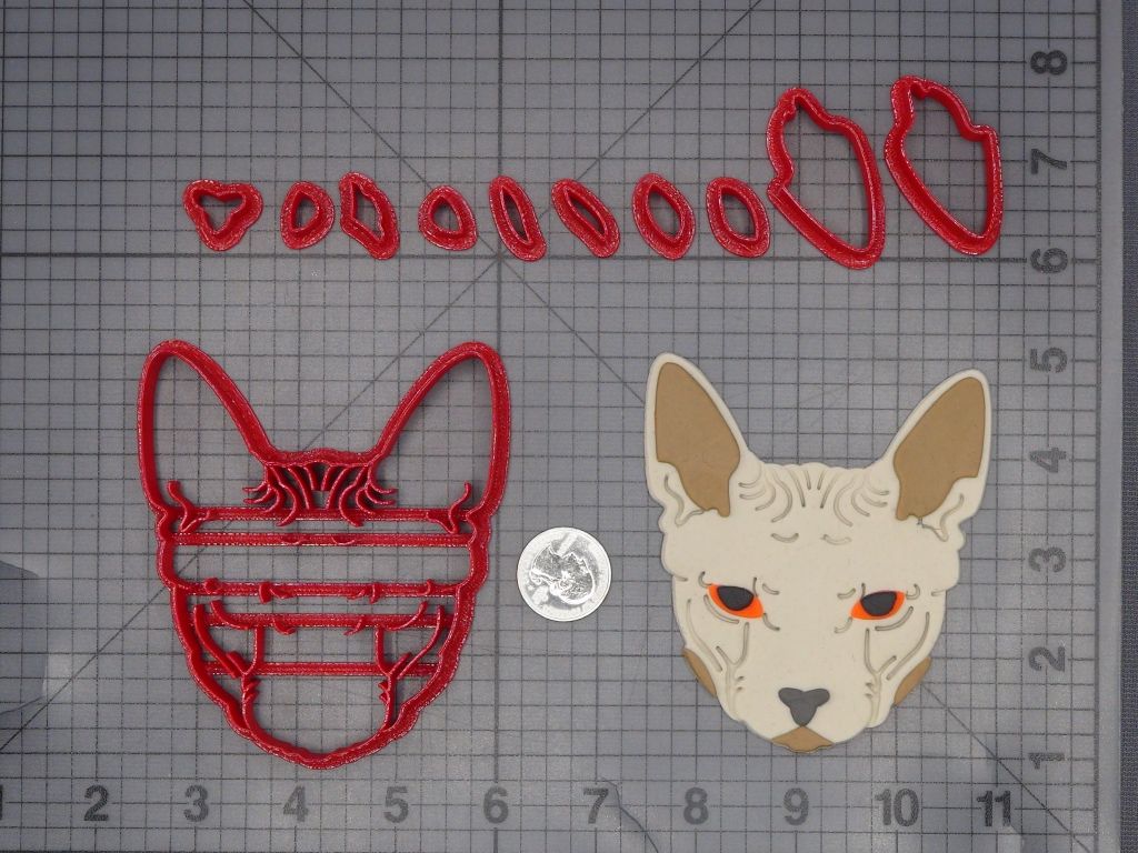 Sphynx Cat Head 266-L465 Cookie Cutter Set