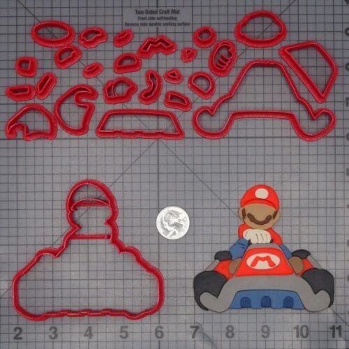 Super Mario in Racing Kart 266-L519 Cookie Cutter Set