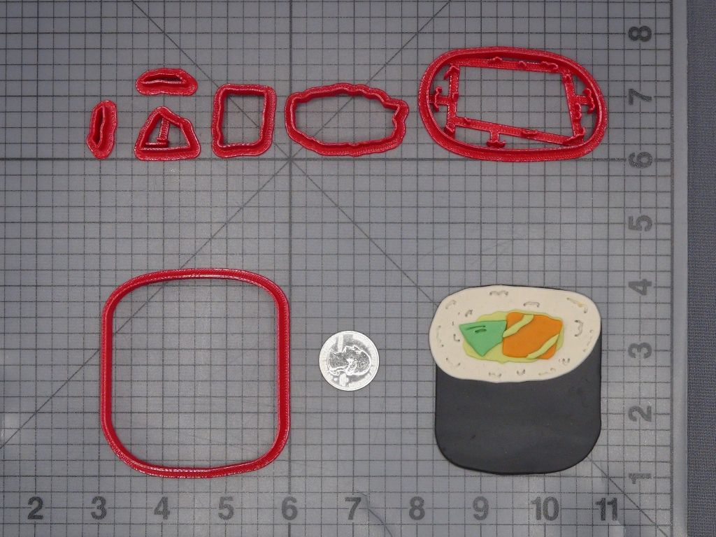 Sushi Roll 266-L484 Cookie Cutter Set