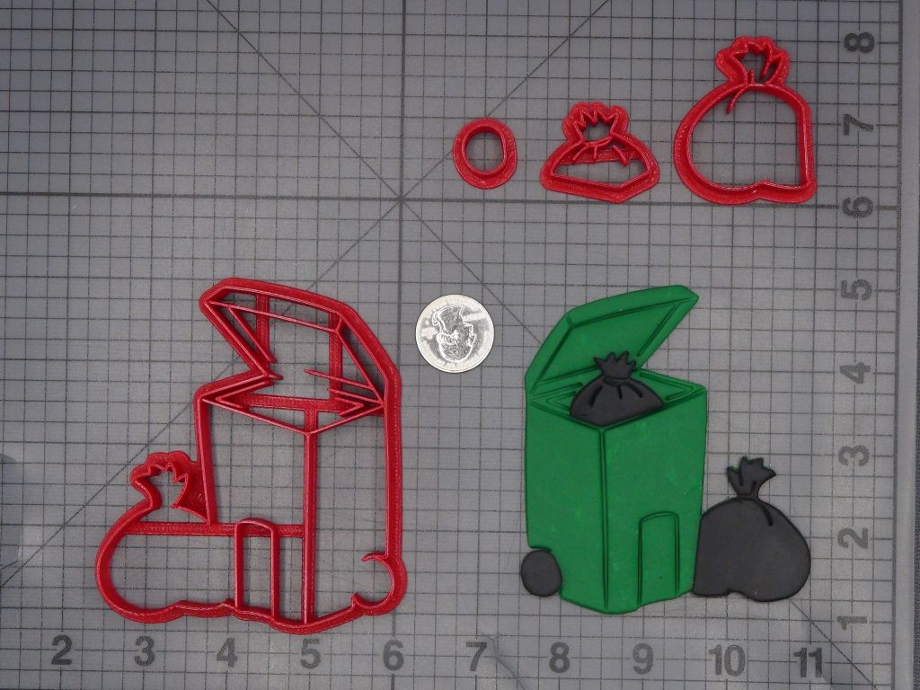 Trash Can 266-L483 Cookie Cutter Set