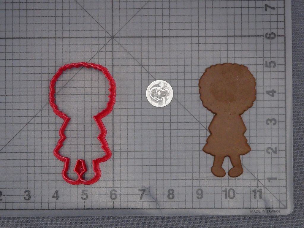 Afro Girl Body 266-L496 Cookie Cutter Silhouette
