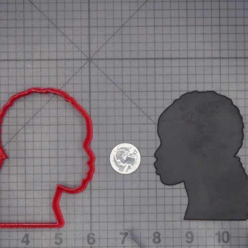 Afro Girl Head 266-L596 Cookie Cutter Silhouette