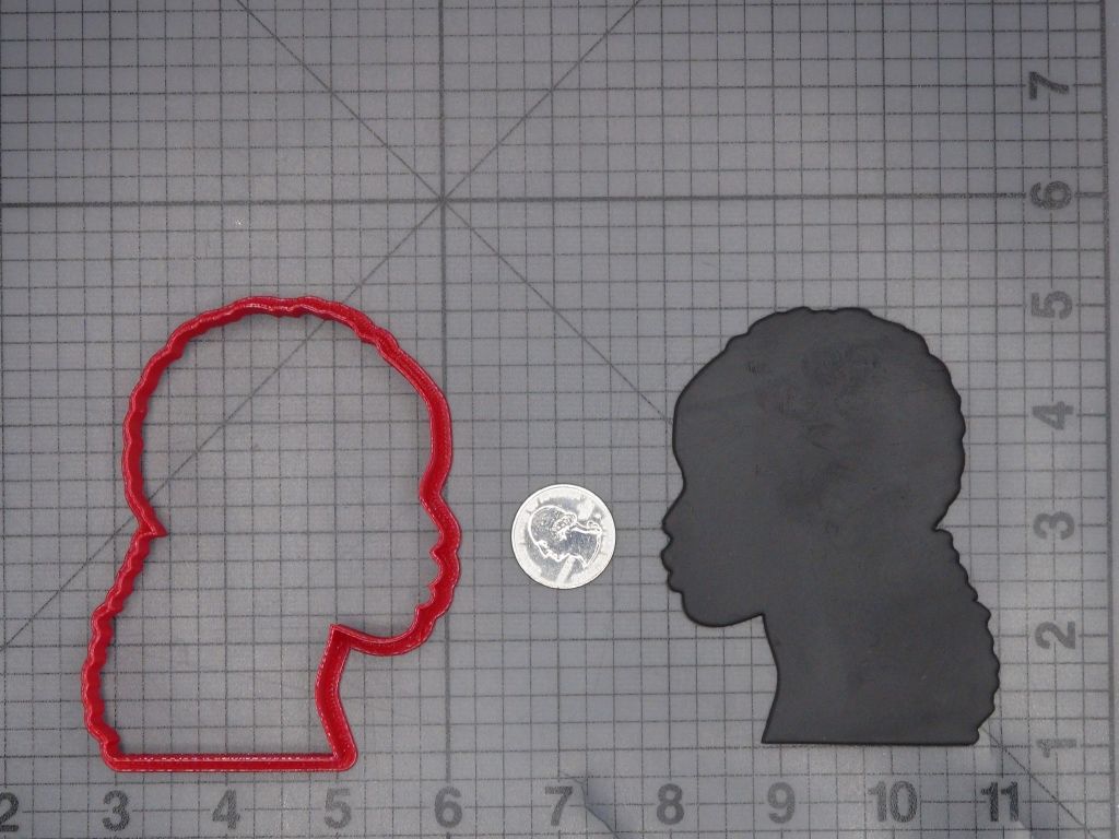 Afro Girl Head 266-L596 Cookie Cutter Silhouette