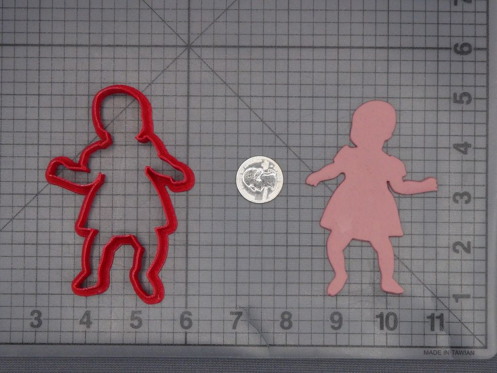 Baby Girl Body 266-L528 Cookie Cutter Silhouette