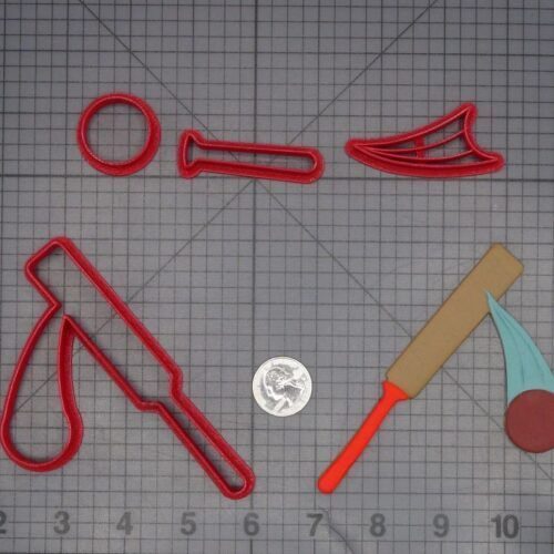 Cricket Bat and Ball 266-L563 Cookie Cutter Set