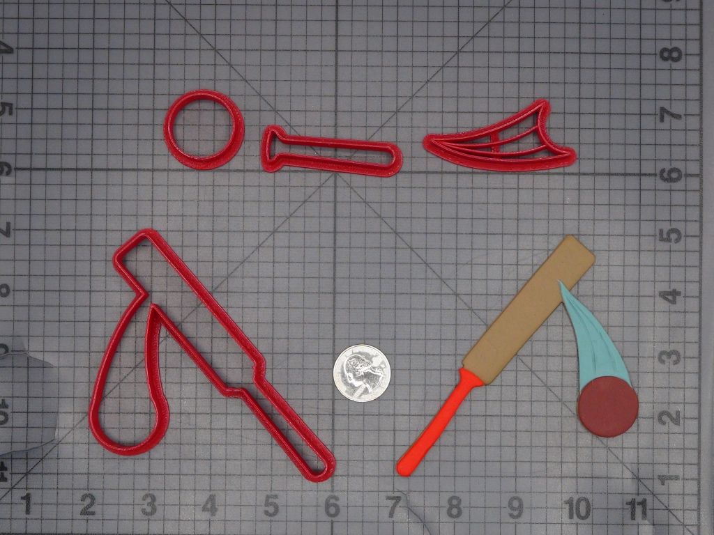 Cricket Bat and Ball 266-L563 Cookie Cutter Set
