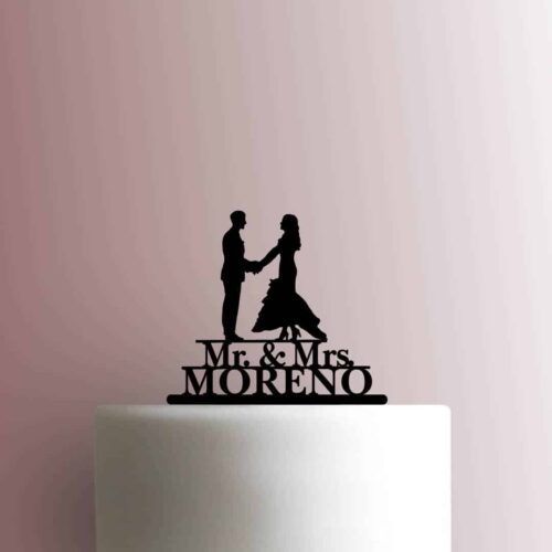 Custom Wedding Mr and Mrs Name 225-C093 Cake Topper