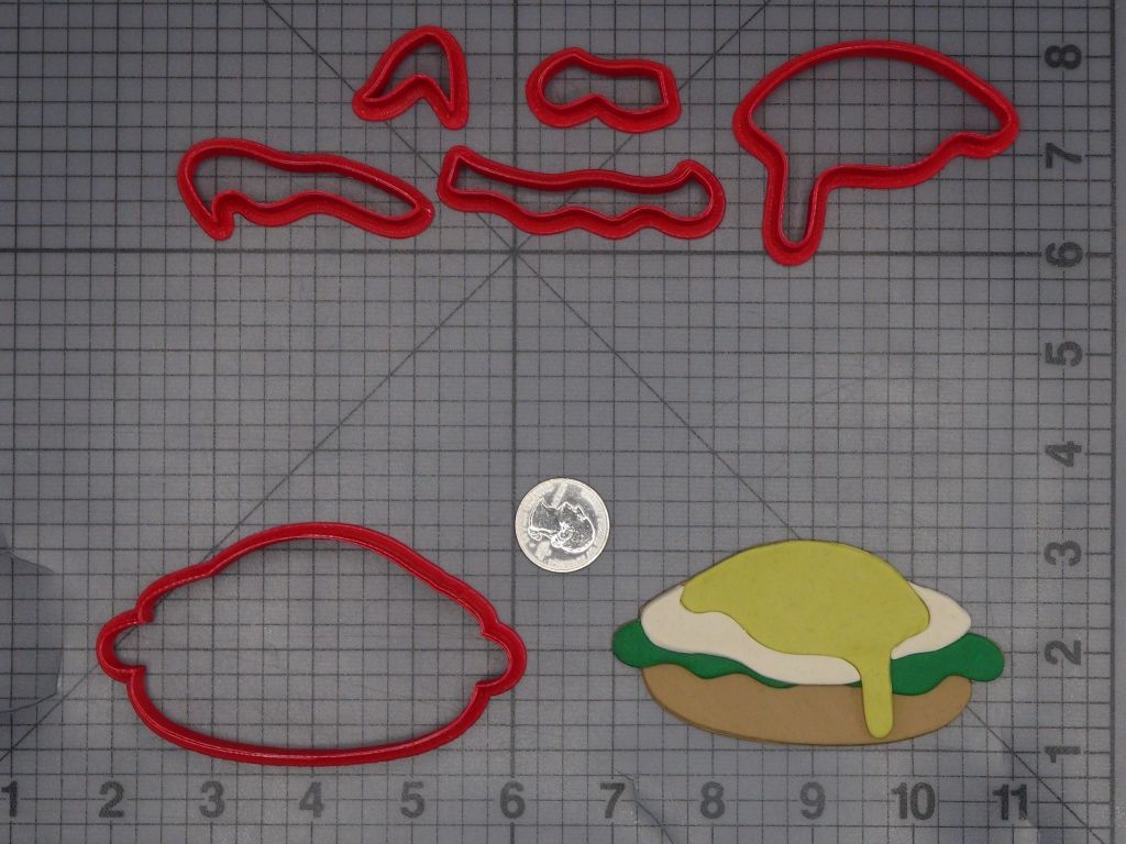 Eggs Benedict 266-L613 Cookie Cutter Set