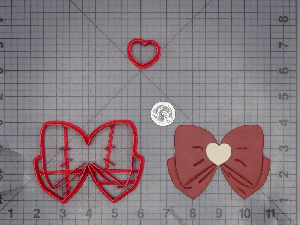 Heart Bow 266-L556 Cookie Cutter Set