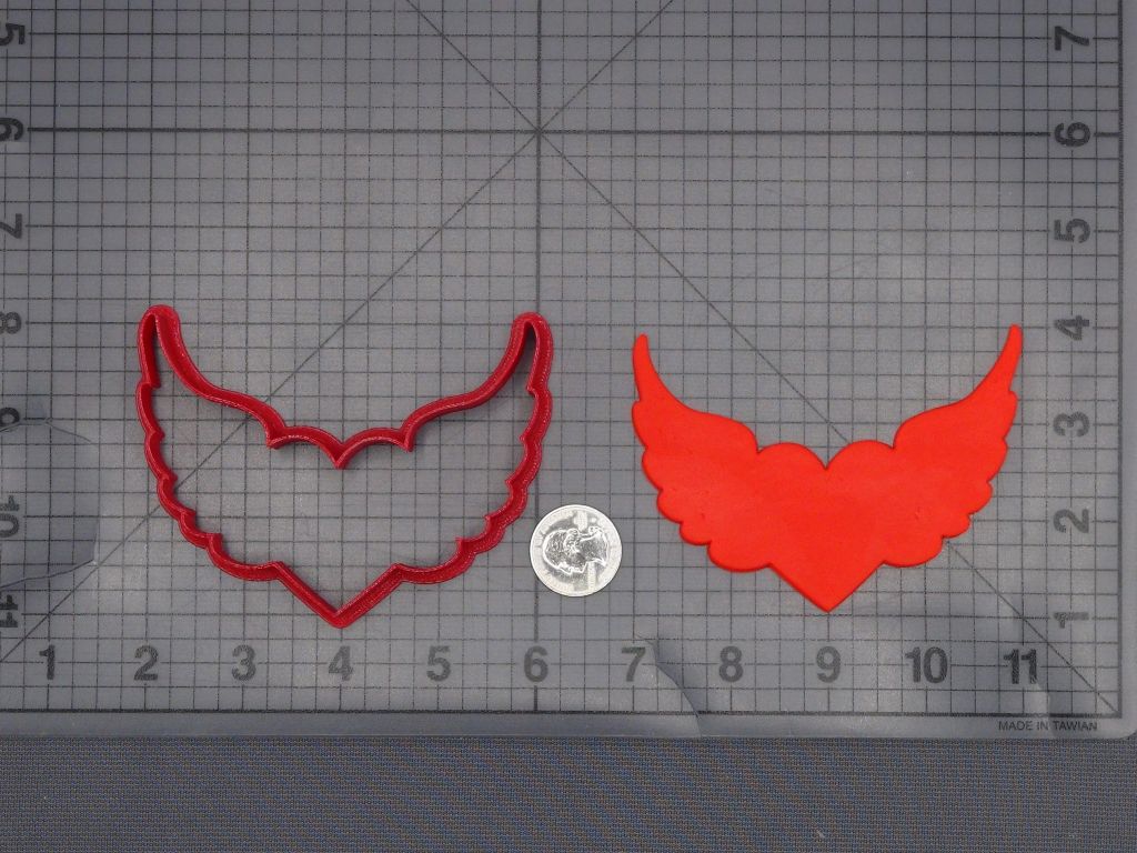 Heart with Wings 266-L501 Cookie Cutter Silhouette