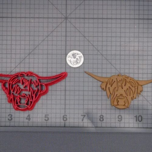 Highland Cow Head 266-L702 Cookie Cutter