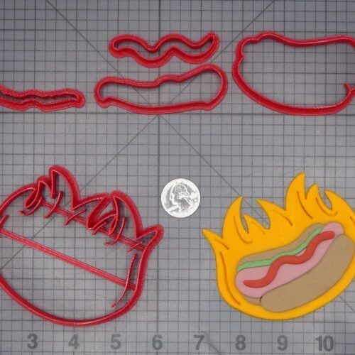 Hot Dog in Flames 266-L688 Cookie Cutter Set