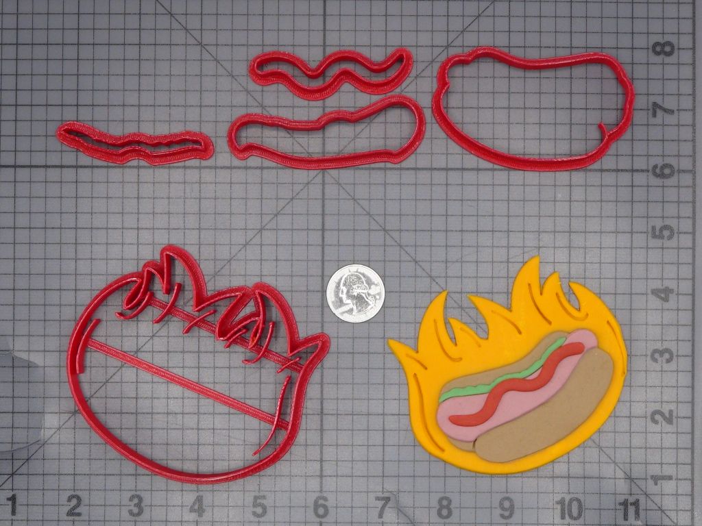 Hot Dog in Flames 266-L688 Cookie Cutter Set