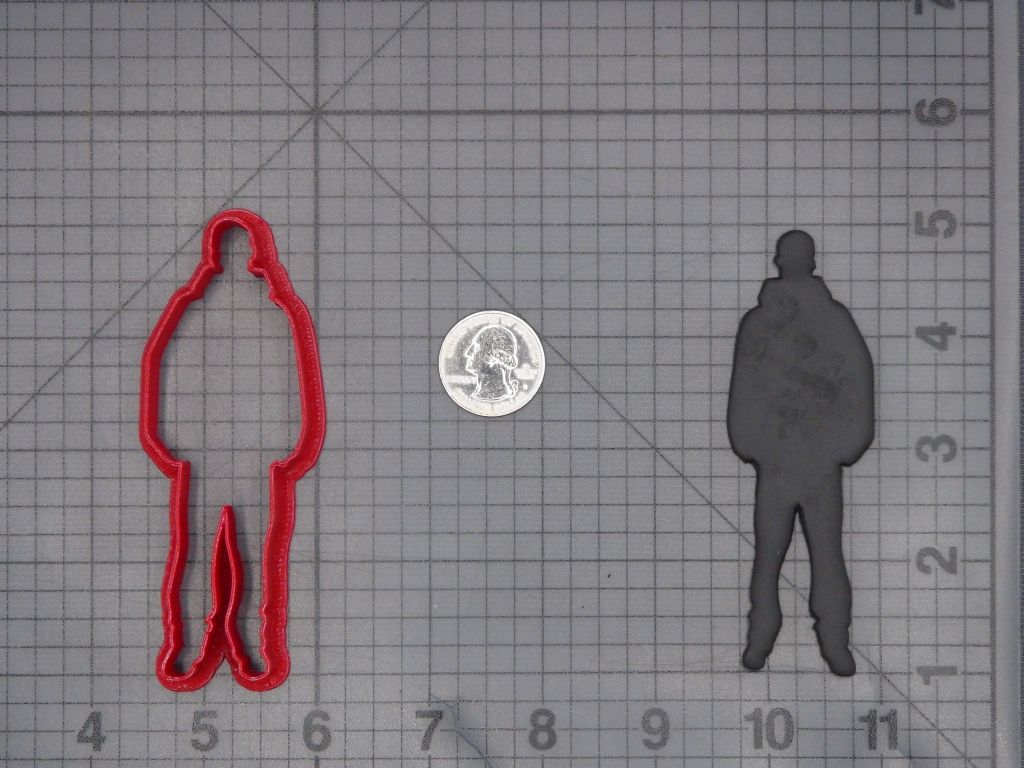 Man Body Standing 266-L625 Cookie Cutter Silhouette