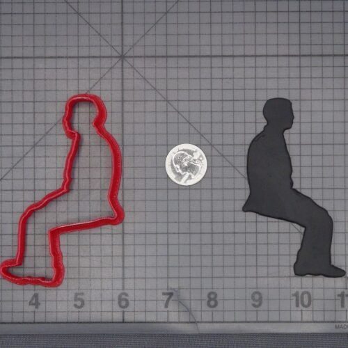 Man Sitting 266-L502 Cookie Cutter Silhouette