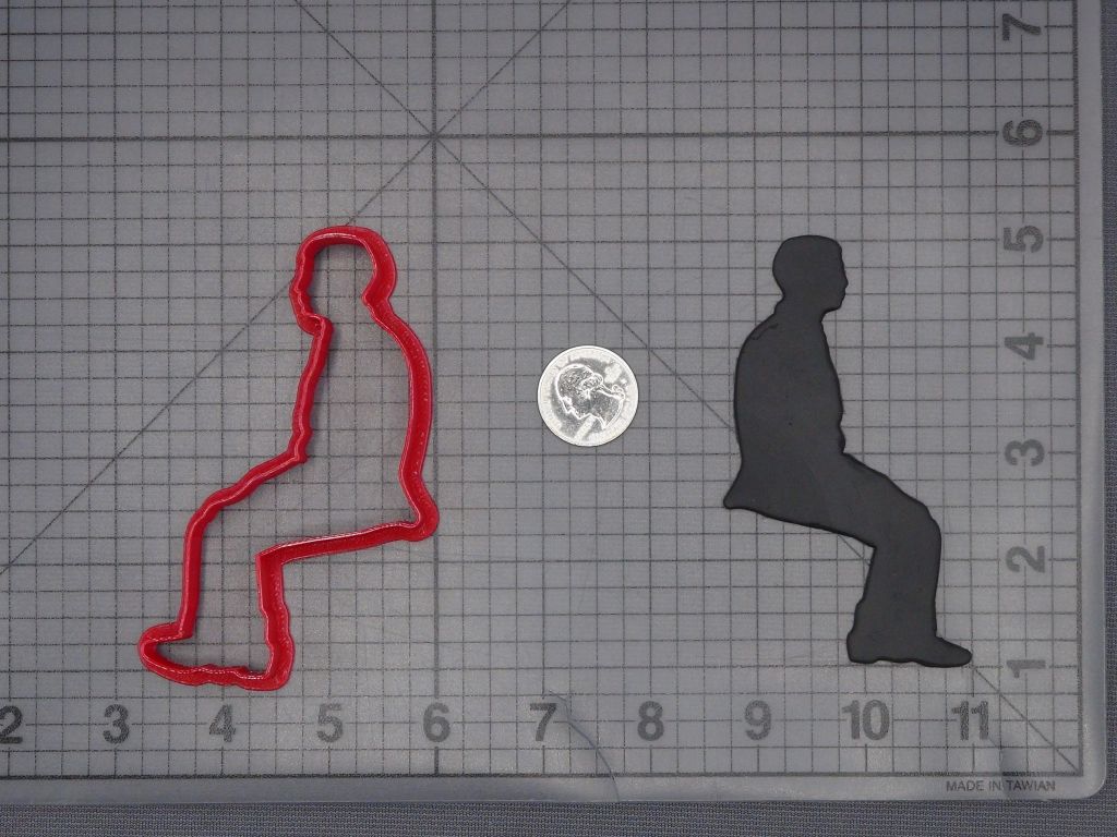 Man Sitting 266-L502 Cookie Cutter Silhouette