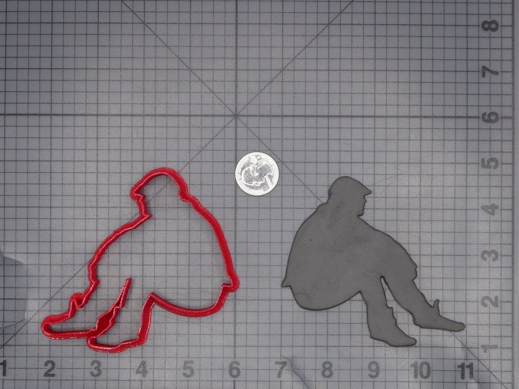 Man Sitting 266-L573 Cookie Cutter Silhouette
