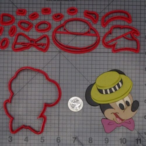 Mickey Mouse with Hat and Bow 266-L585 Cookie Cutter Set