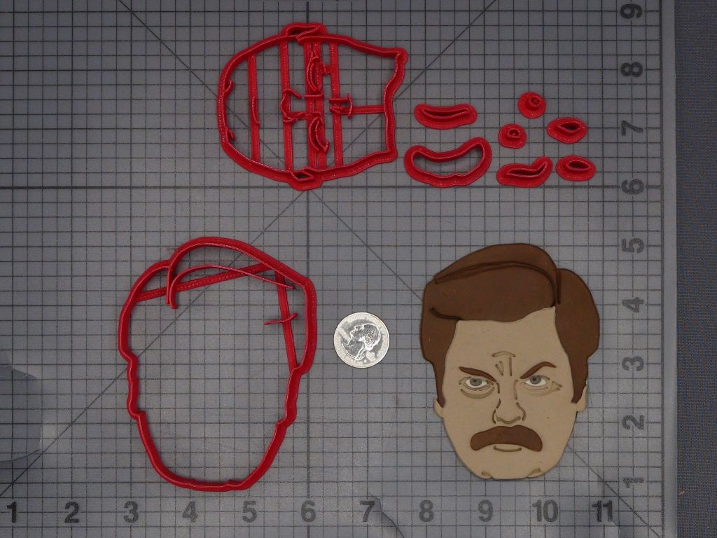 The Office - Ron Swanson Head 266-L566 Cookie Cutter Set