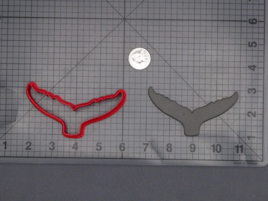 Whale Tail 266-L525 Cookie Cutter Silhouette