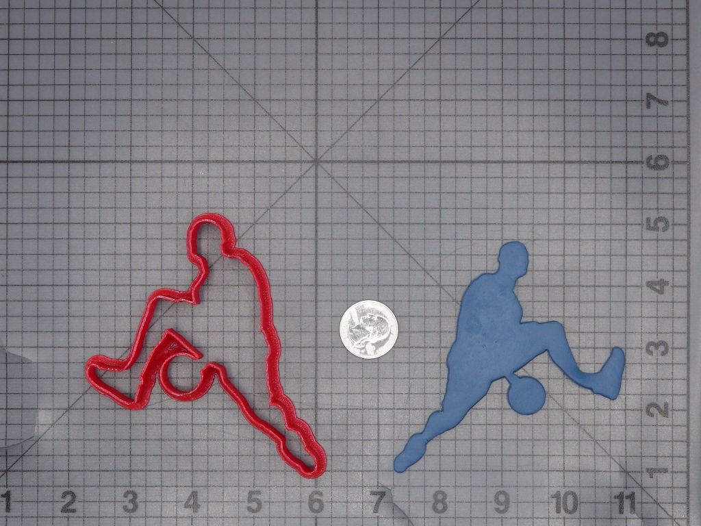 Basketball Player 266-L747 Cookie Cutter Silhouette