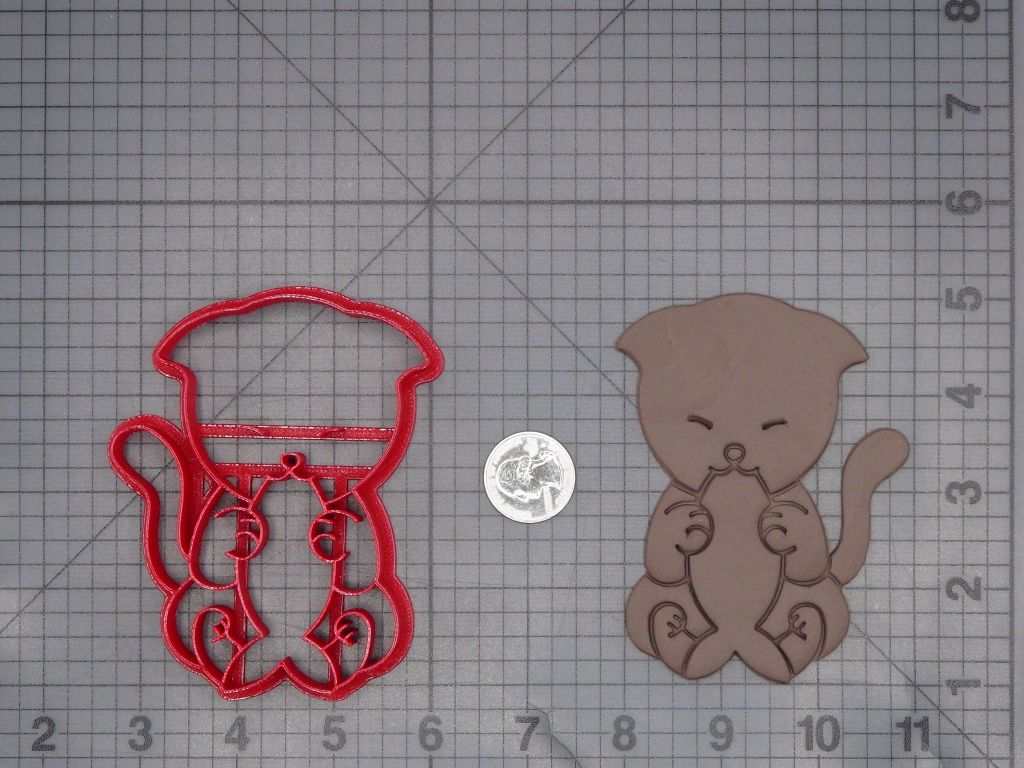 Cat Eating Fish 266-L726 Cookie Cutter