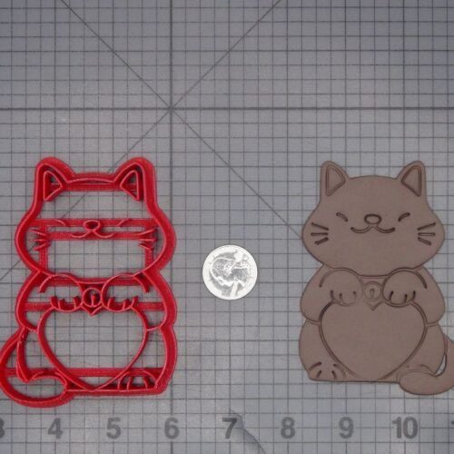 Cat with Heart 266-L751 Cookie Cutter