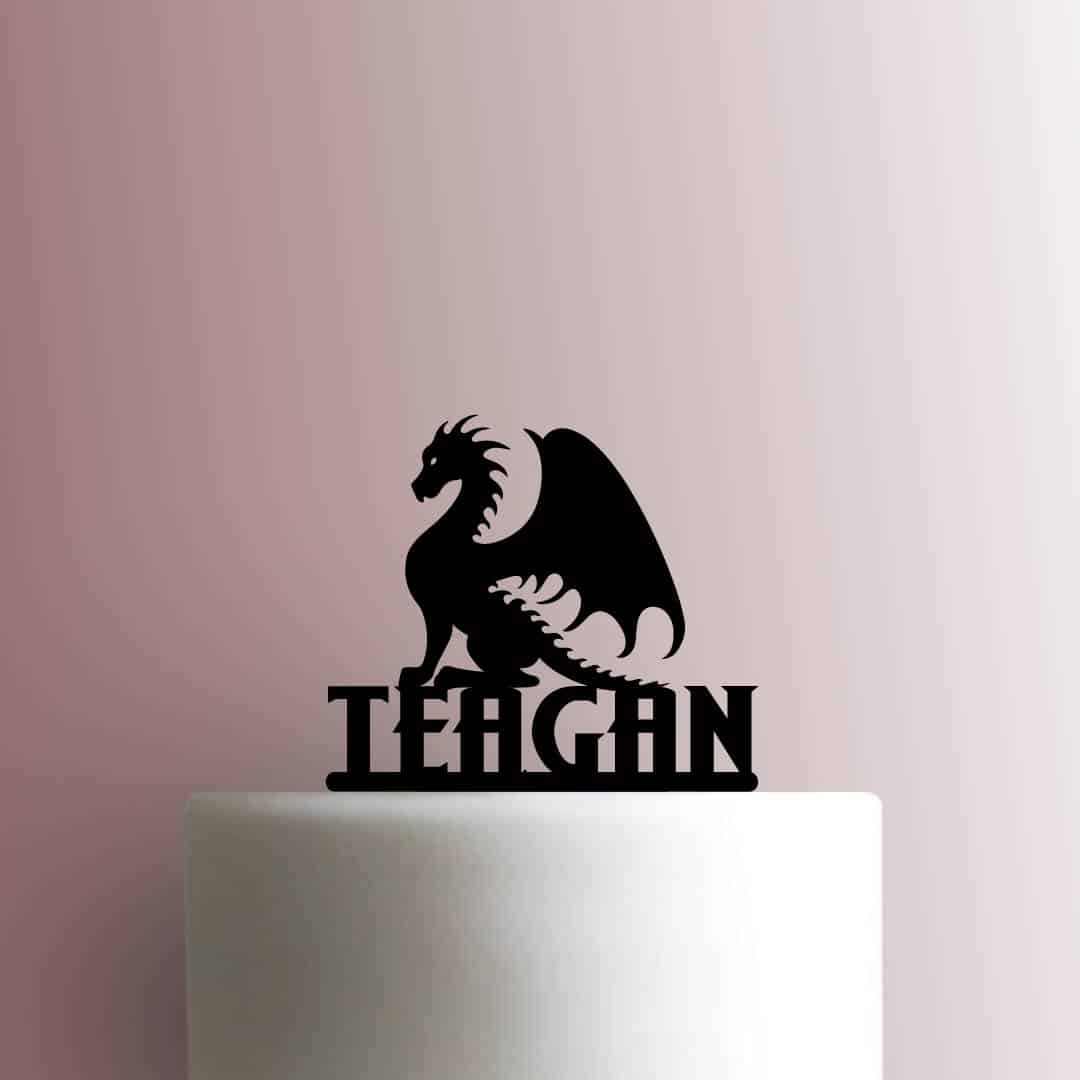 Custom Dragon Name 225-C132 Cake Topper