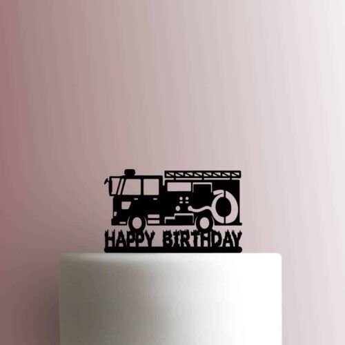 Fire Truck Happy Birthday 225-C121 Cake Topper