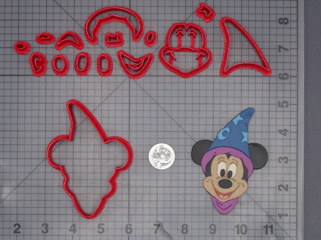Mickey Mouse Sorcerer Head 266-L659 Cookie Cutter Set