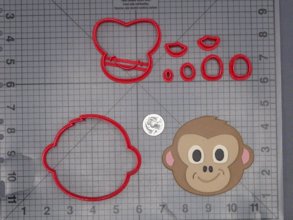 Monkey Head 266-L741 Cookie Cutter Set