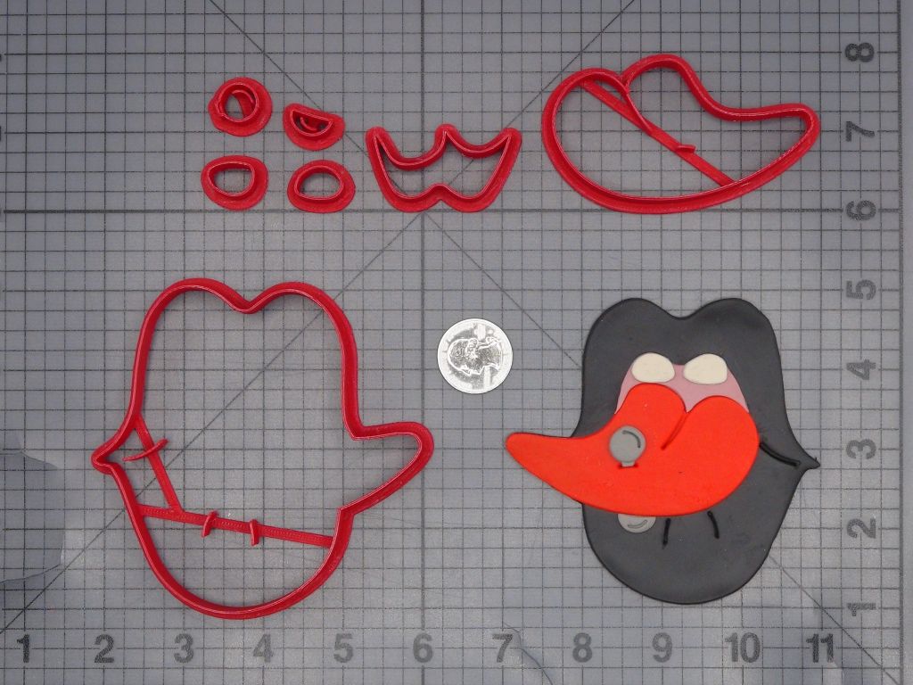 Mouth with Tongue Ring 266-L717 Cookie Cutter Set