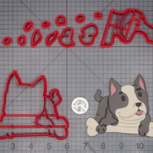 Pitbull Dog with Bone 266-L643 Cookie Cutter Set