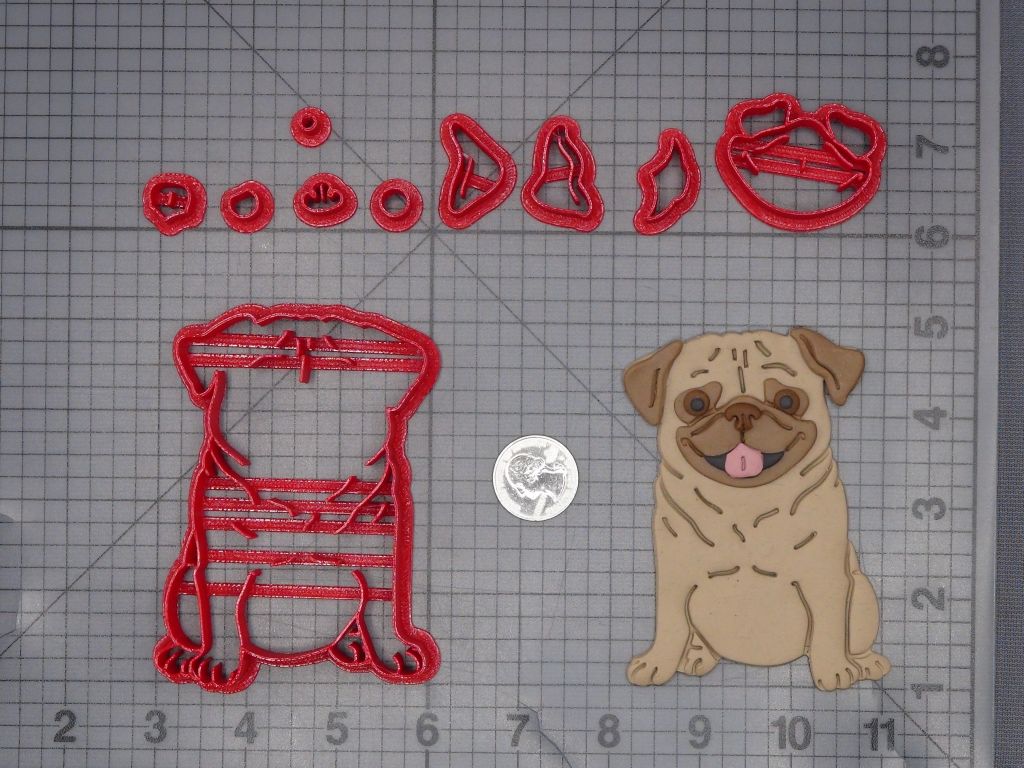 Pug Dog Body 266-L641 Cookie Cutter Set
