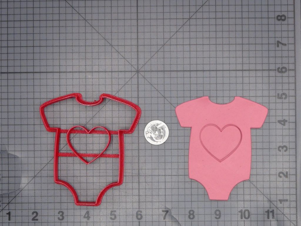 JB_Baby Bodysuit with Heart 266-L951 Cookie Cutter