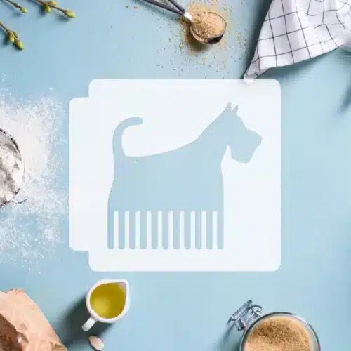 Dog Groomer Brush 783-J426 Stencil