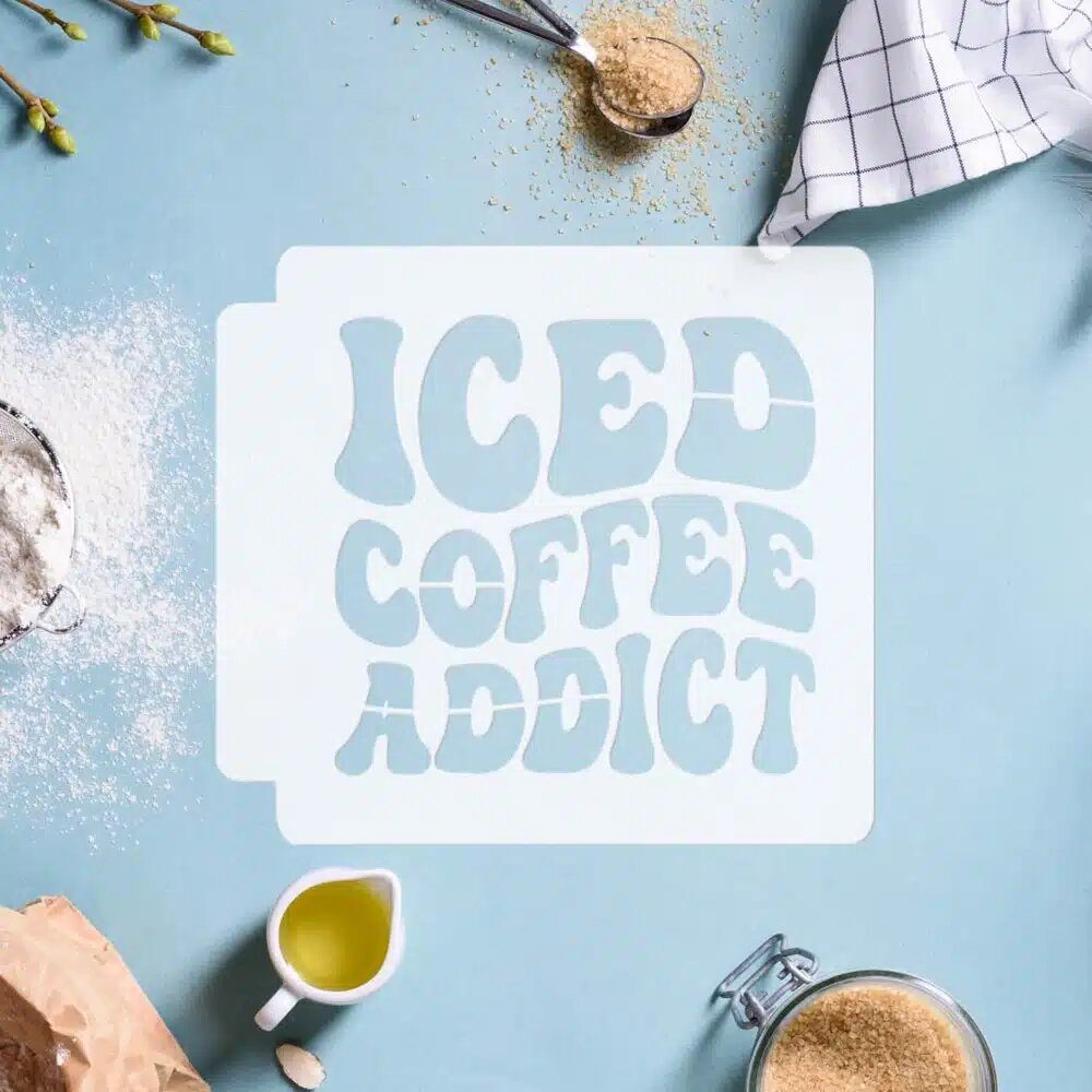 Iced Coffee Addict 783-J412 Stencil