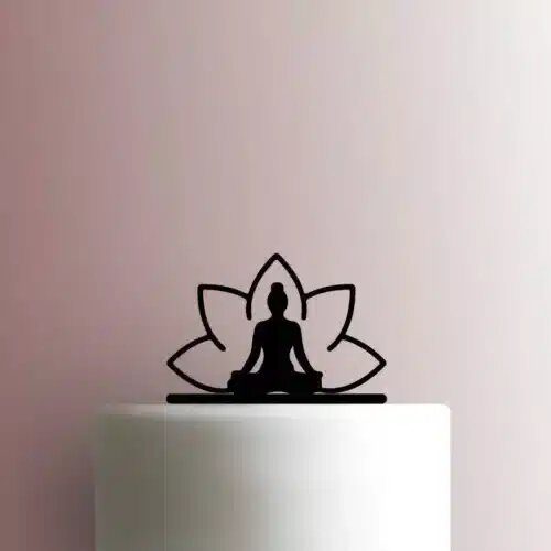 Lotus Flower Yoga 225-C146 Cake Topper