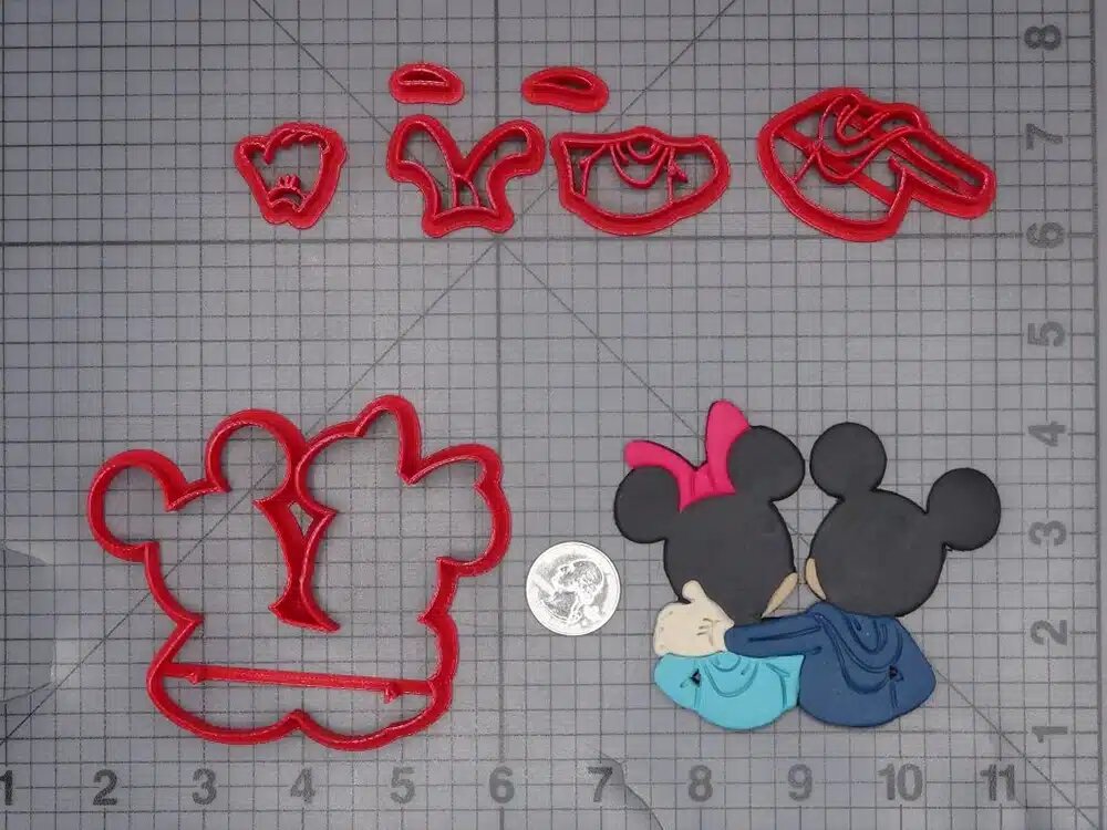 JB_Minnie Mouse and Mickey Mouse 266-L957 Cookie Cutter Set