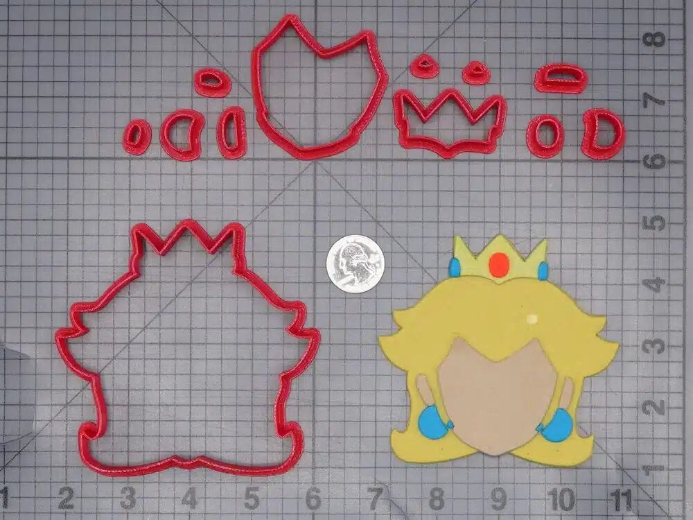 JB_Super Mario - Princess Peach Head 266-L882 Cookie Cutter Set