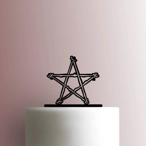 Wooden Pentagram 225-C145 Cake Topper