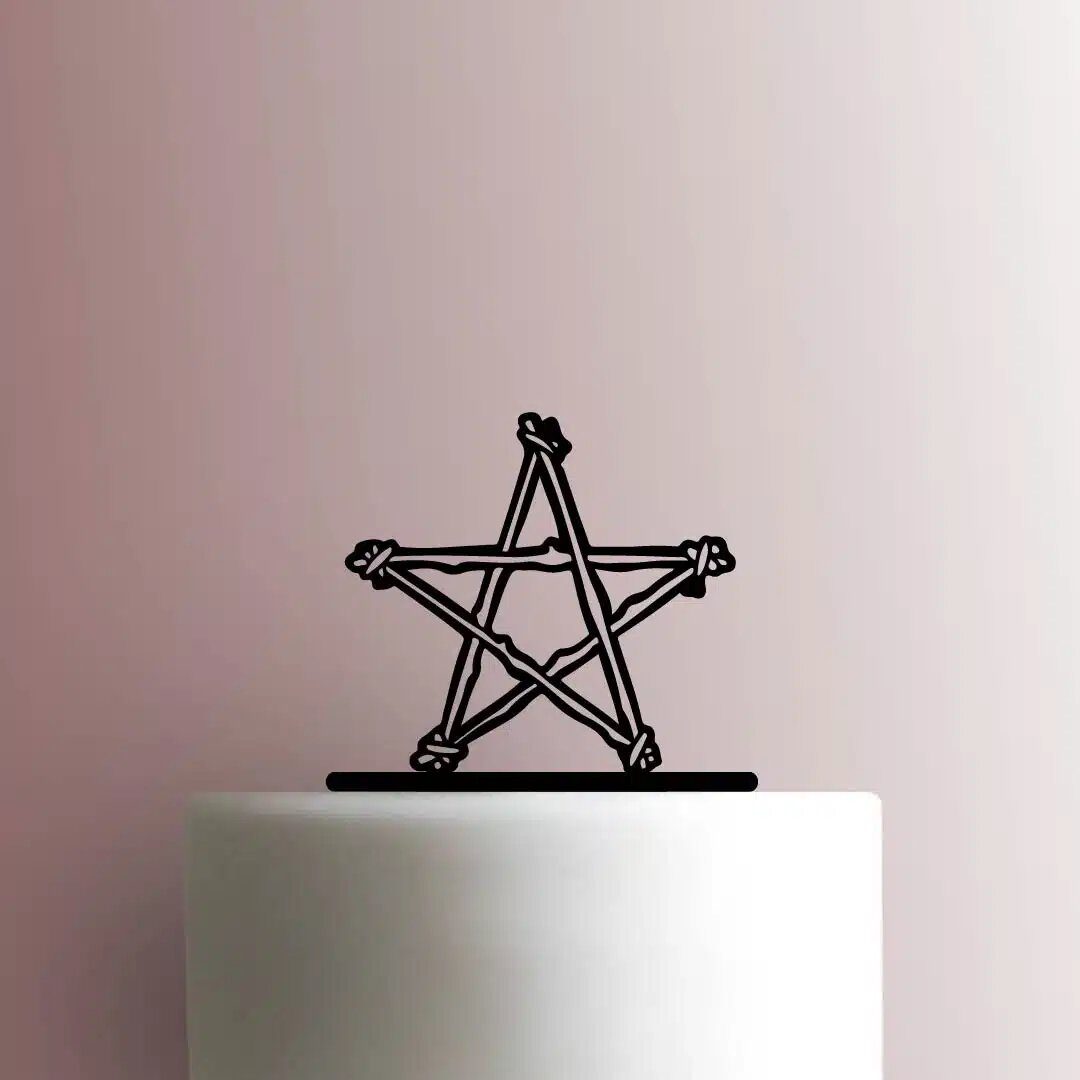 Wooden Pentagram 225-C145 Cake Topper