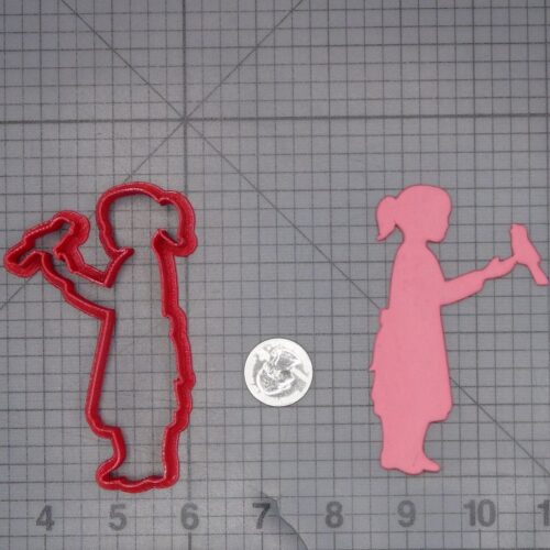 Girl Holding Bird 266-L899 Cookie Cutter Silhouette