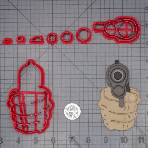 Hand Holding Gun 266-L936 Cookie Cutter Set